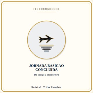Badge Trilha Completa — Jornada Basicão Concluída