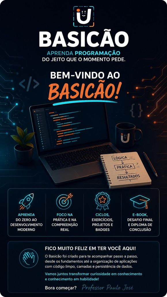 Material de boas-vindas do Basicão